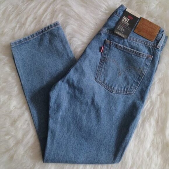 NEW Levi's 501 Original High Rise Straight Leg Blue Jeans Size 28 - Picture 4 of 12